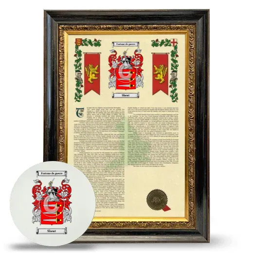 Sheat Framed Armorial History and Mouse Pad - Heirloom