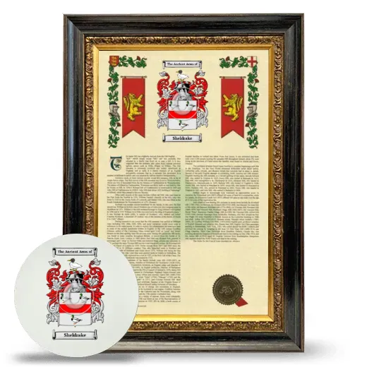 Sheldrake Framed Armorial History and Mouse Pad - Heirloom