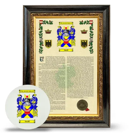 Small Framed Armorial History and Mouse Pad - Heirloom