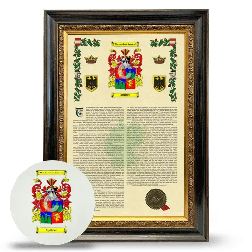 Spitzer Framed Armorial History and Mouse Pad - Heirloom