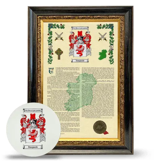 Stacpoole Framed Armorial History and Mouse Pad - Heirloom