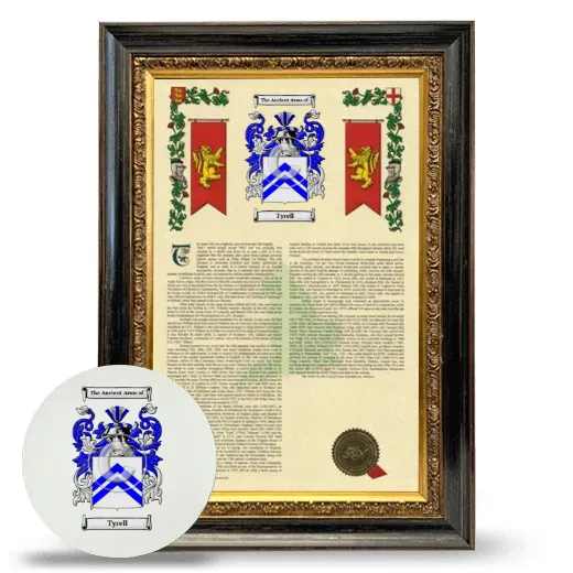 Tyrell Framed Armorial History and Mouse Pad - Heirloom