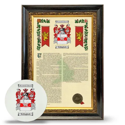 Wallingforth Framed Armorial History and Mouse Pad - Heirloom