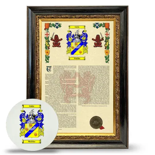 Waltho Framed Armorial History and Mouse Pad - Heirloom