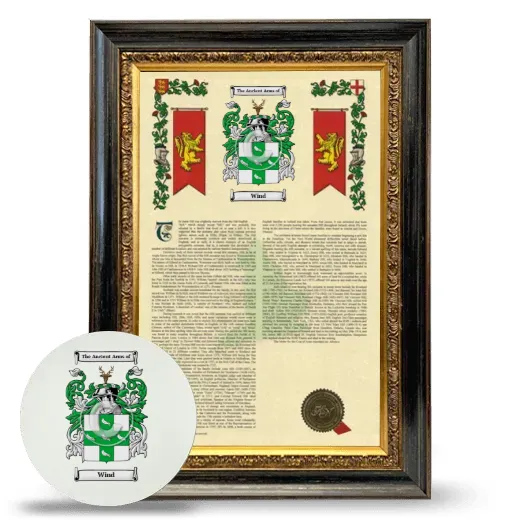 Wind Framed Armorial History and Mouse Pad - Heirloom