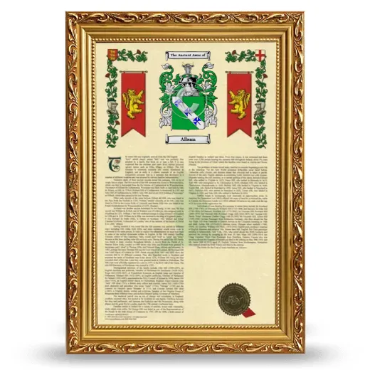Album Armorial History Framed - Gold