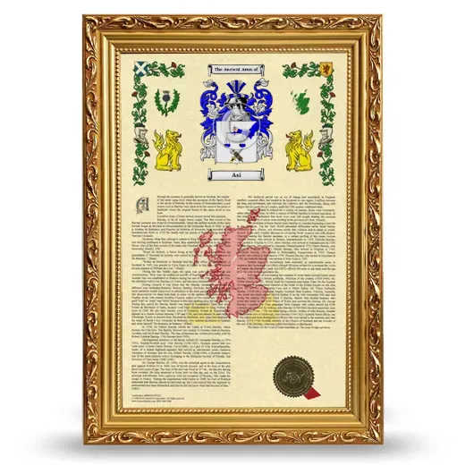 Asi Armorial History Framed - Gold