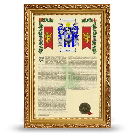 Babel Armorial History Framed - Gold