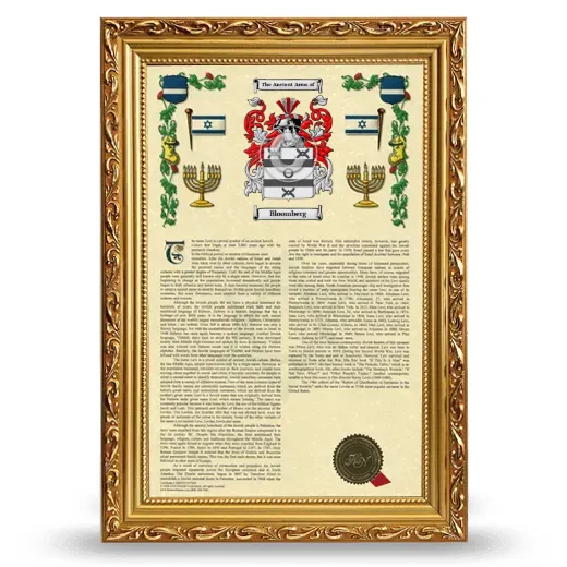 Bloomberg Armorial History Framed - Gold