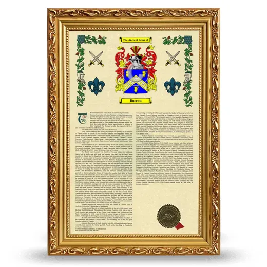 Bureau Armorial History Framed - Gold