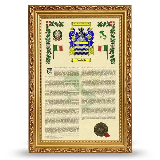 Casabella Armorial History Framed - Gold