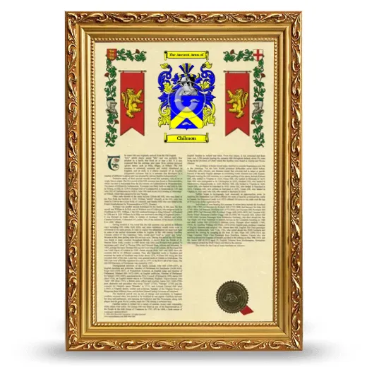 Chilmon Armorial History Framed - Gold