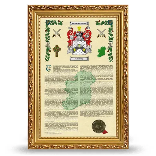 Cooleng Armorial History Framed - Gold