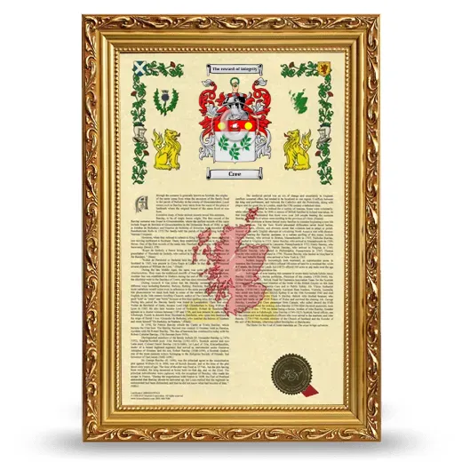 Cree Armorial History Framed - Gold