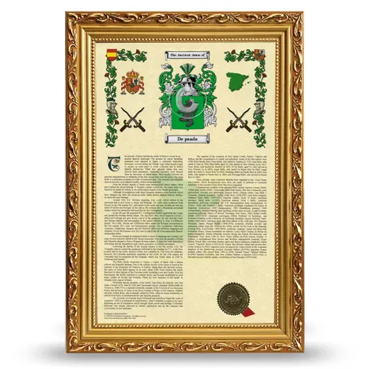 De prada Armorial History Framed - Gold