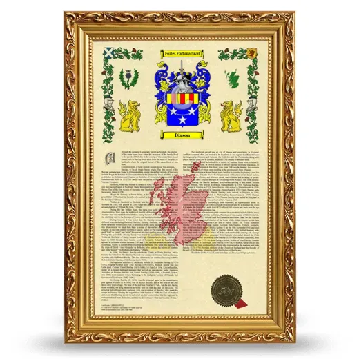 Dixson Armorial History Framed - Gold