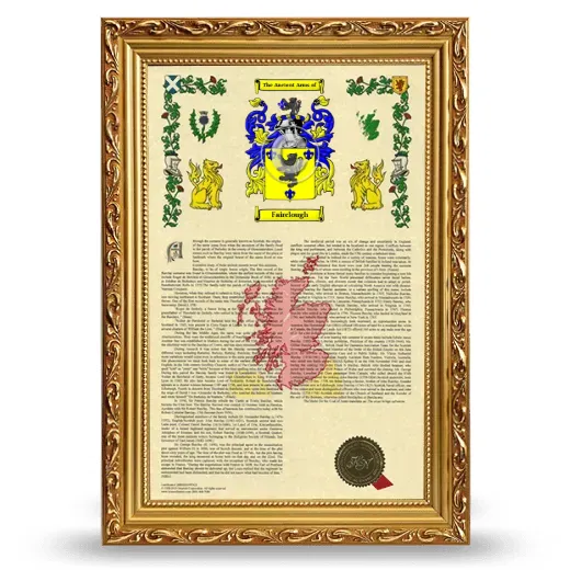 Fairclough Armorial History Framed - Gold
