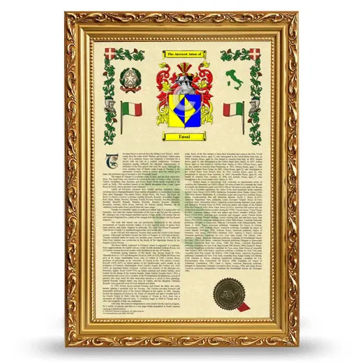 Fassi Armorial History Framed - Gold