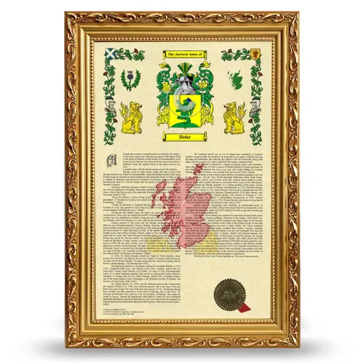 Heist Armorial History Framed - Gold