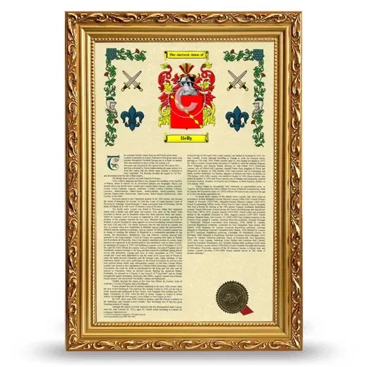 Helly Armorial History Framed - Gold