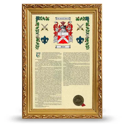 Jeune Armorial History Framed - Gold