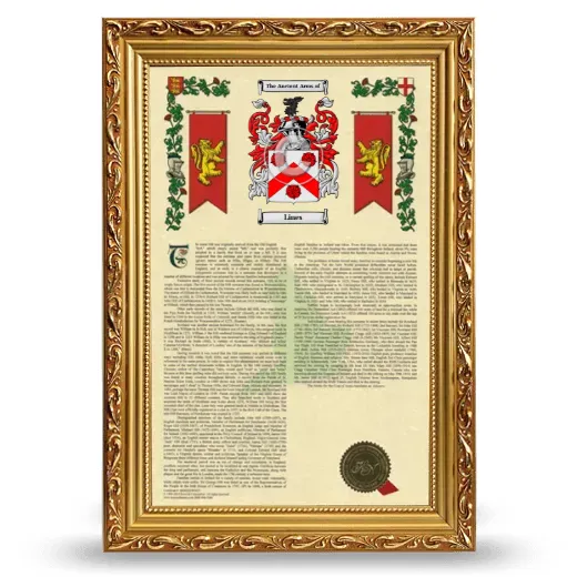 Lines Armorial History Framed - Gold