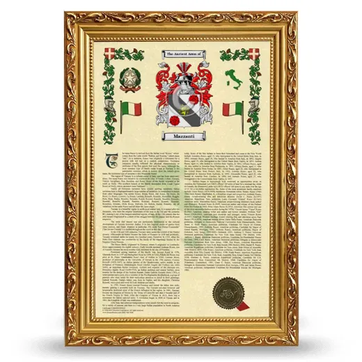 Mazzanti Armorial History Framed - Gold