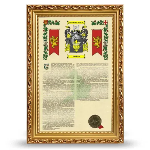 Morlock Armorial History Framed - Gold