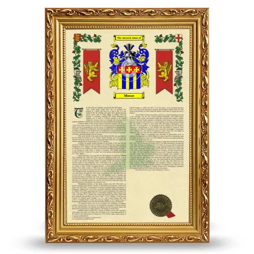 Mouse Armorial History Framed - Gold