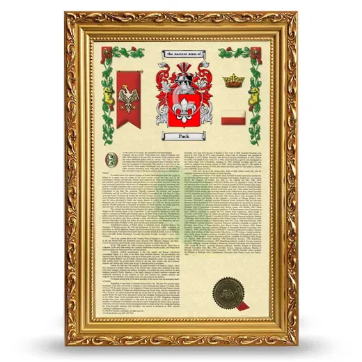 Pack Armorial History Framed - Gold