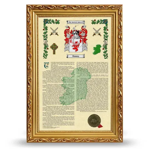 Shunny Armorial History Framed - Gold