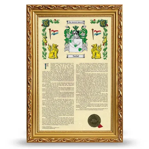 Tachel Armorial History Framed - Gold