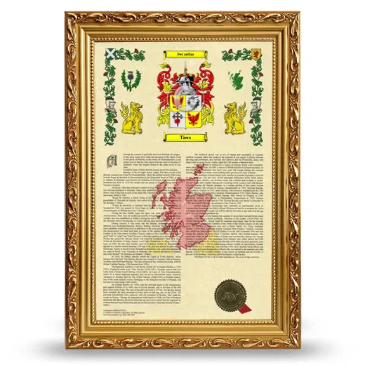 Tiers Armorial History Framed - Gold