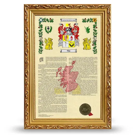 Vim Armorial History Framed - Gold