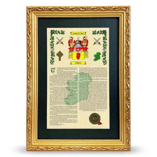 O'Breen Deluxe Armorial Framed - Gold
