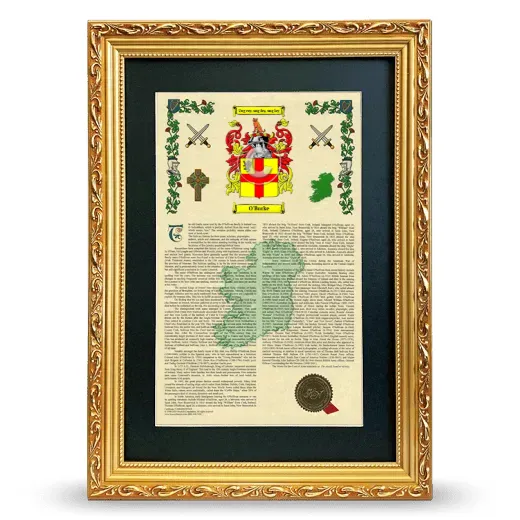 O'Burke Deluxe Armorial Framed - Gold