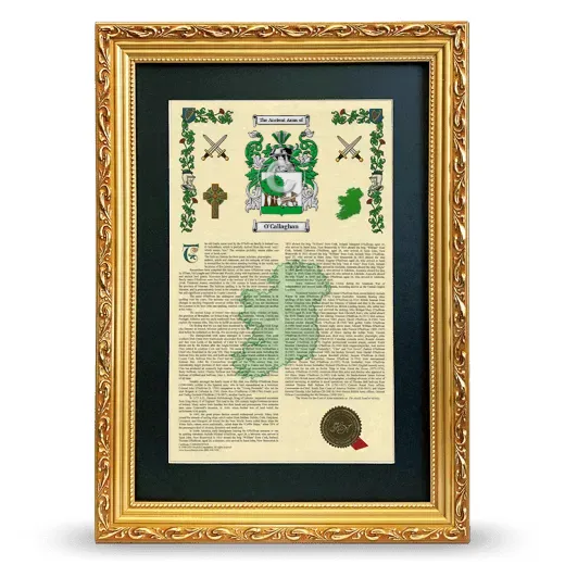 O'Callaghan Deluxe Armorial Framed - Gold