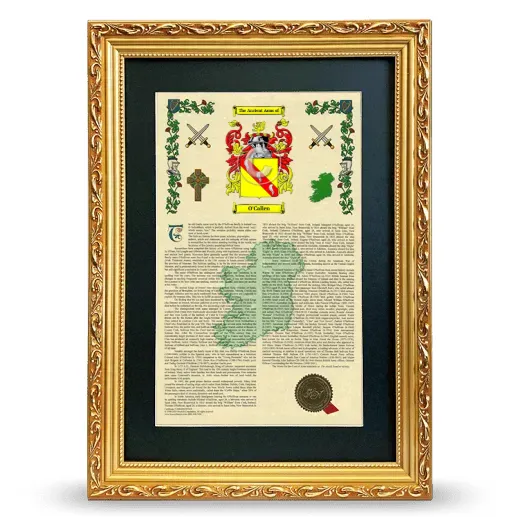 O'Callen Deluxe Armorial Framed - Gold