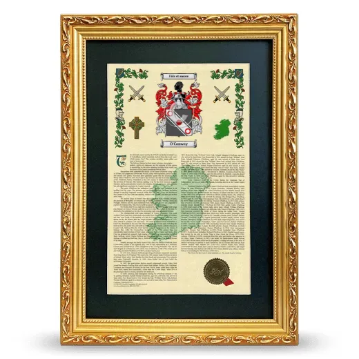 O'Conway Deluxe Armorial Framed - Gold