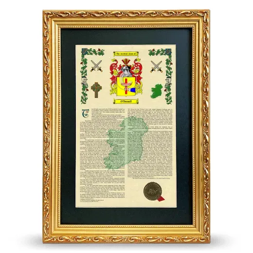 O'Donall Deluxe Armorial Framed - Gold