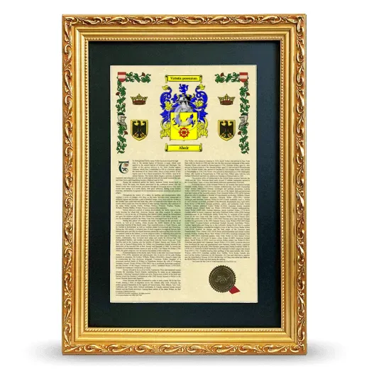 Abair Deluxe Armorial Framed - Gold