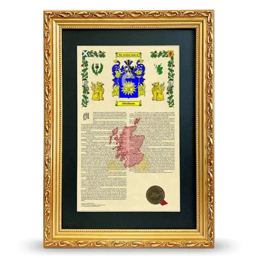 Abrahams Deluxe Armorial Framed - Gold