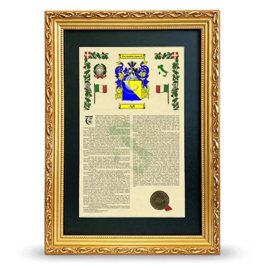 Agli Deluxe Armorial Framed - Gold