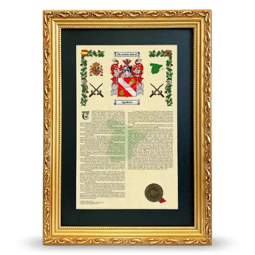 Aguirres Deluxe Armorial Framed - Gold