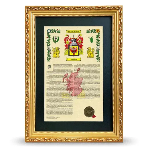Alasdair Deluxe Armorial Framed - Gold