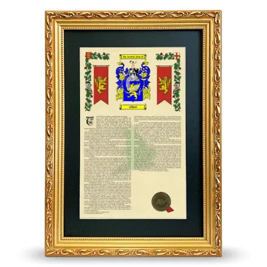Albert Deluxe Armorial Framed - Gold