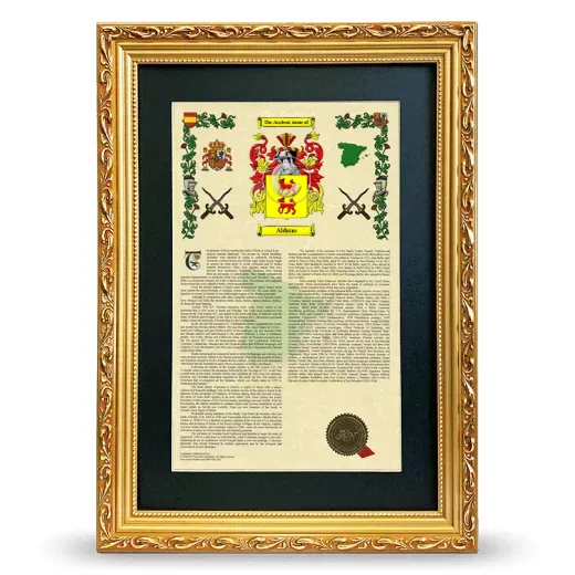 Aldano Deluxe Armorial Framed - Gold