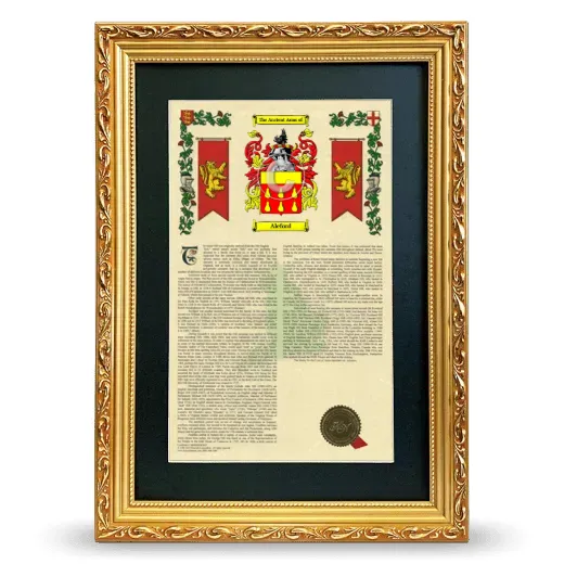 Aleford Deluxe Armorial Framed - Gold