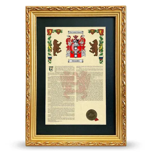 Alexandro Deluxe Armorial Framed - Gold