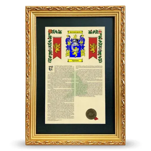 Algernon Deluxe Armorial Framed - Gold